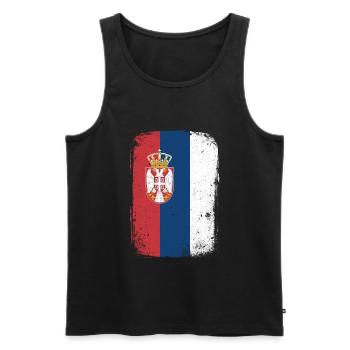 Serbien - Männer Premium Bio Tank Top - Schwarz - Vorne - Michal (187cm)