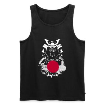 Japan Samurai - Männer Premium Bio Tank Top - Schwarz - Vorne - Michal (187cm)