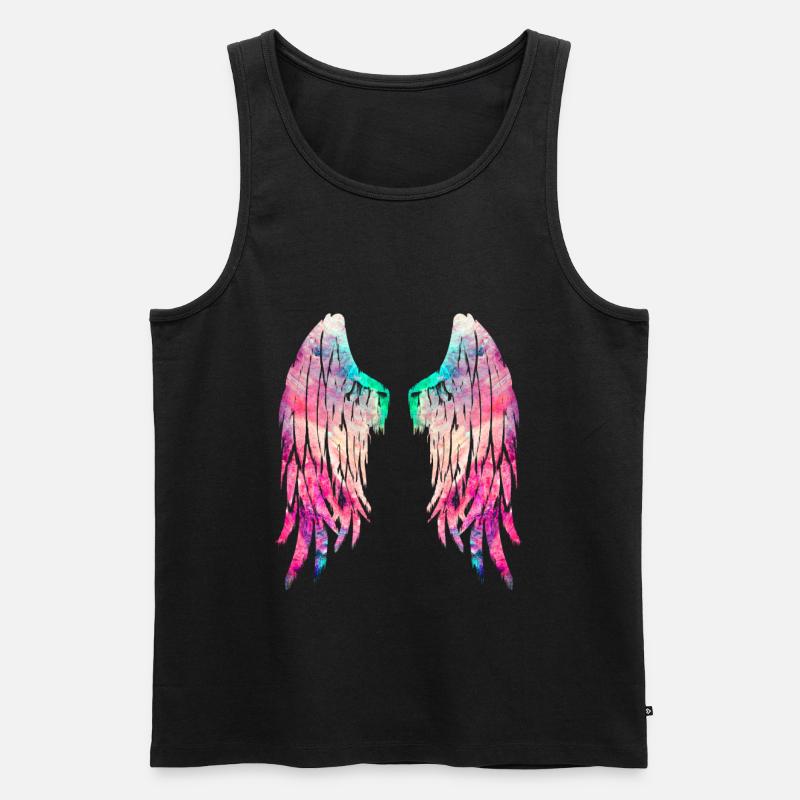 Engelsflügel - Männer Premium Bio Tank Top - Schwarz