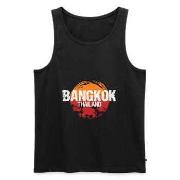 Bangkok - Débardeur bio Premium Homme - noir - Devant - Michal (187cm)