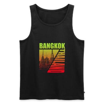 Bangkok - Débardeur bio Premium Homme - noir - Devant - Michal (187cm)