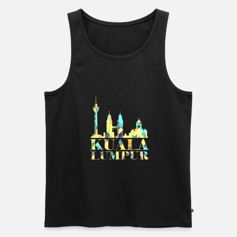 Kuala Lumpur Malaysia Geschenk - Männer Premium Bio Tank Top - Schwarz