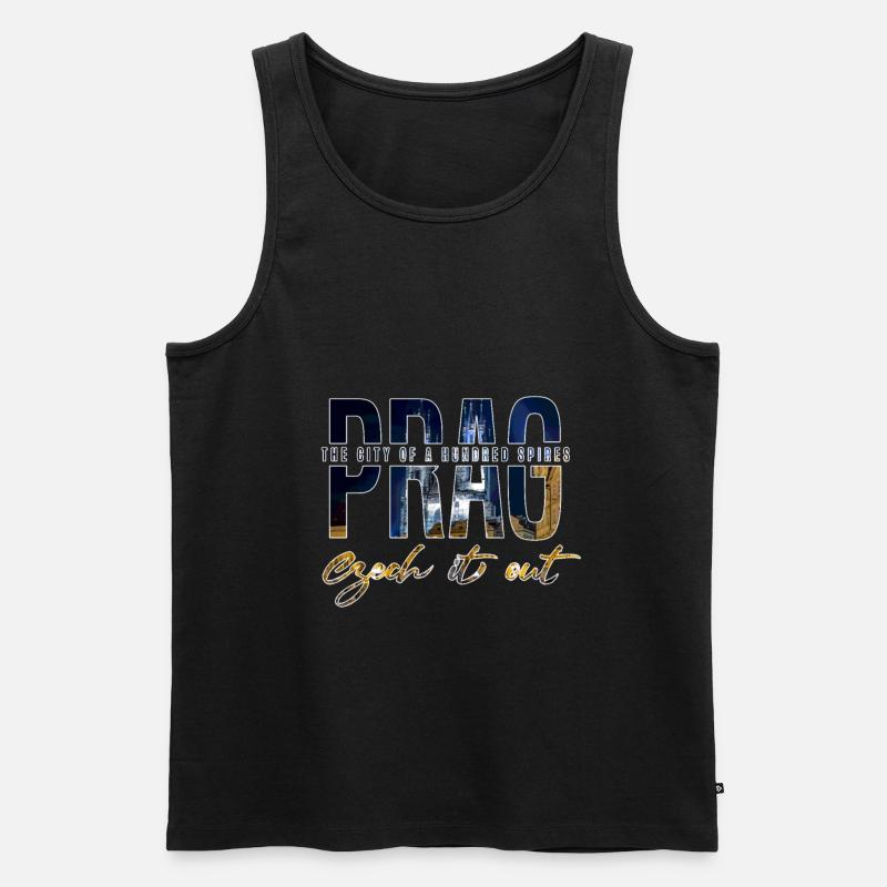 Prag - Männer Premium Bio Tank Top - Schwarz