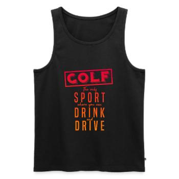 Gulf - Men's Premium Organic Tank Top - black - Front - Michal (187cm)