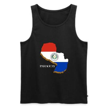 Paraguay - Männer Premium Bio Tank Top - Schwarz - Vorne - AI Model Male 178 light (178cm)