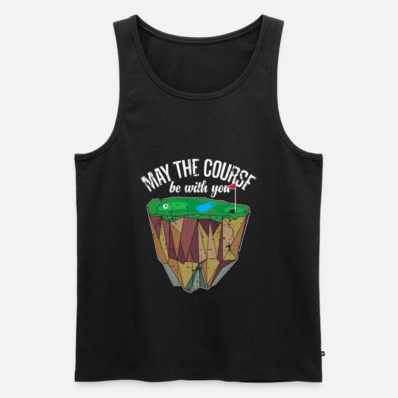 Golf Course Golf Golfball - Men's Premium Organic Tank Top - black