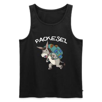 Esel Packesel Maultier Muli Donkey Geschenk - Männer Premium Bio Tank Top - Schwarz - Vorne - Michal (187cm)