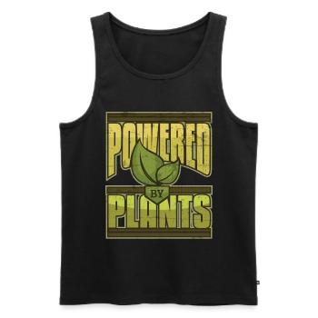 Powered by Plants Vegetarian Vegan - Men's Premium Organic Tank Top - black - Front - Michal (187cm)