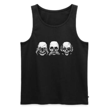 Skull and crossbones bones skulls - Men's Premium Organic Tank Top - black - Front - AI Model Male 178 light (178cm)