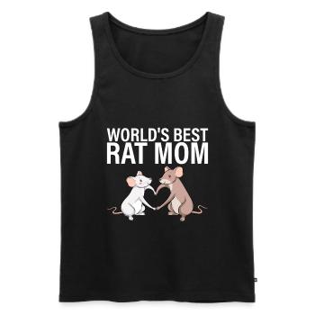 Meilleure maman rat du monde - Débardeur bio Premium Homme - noir - Devant - Michal (187cm)