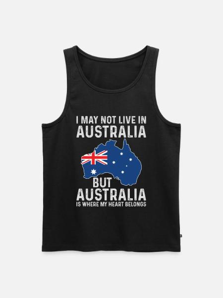 Australie drapeau de vacances Renard - Débardeur bio Premium Homme - noir