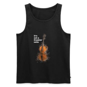 It's not a freakin' cello funny meme quote saying - Men's Premium Organic Tank Top - black - Front - AI Model Male 178 light (178cm)