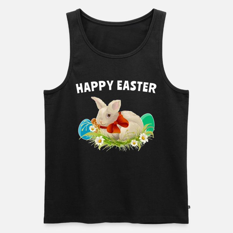 Easter Easter Happy Easter - Men's Premium Organic Tank Top - black