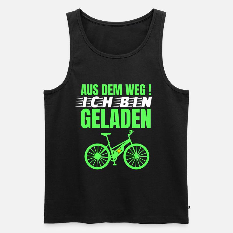 E-Bike - Männer Premium Bio Tank Top - Schwarz