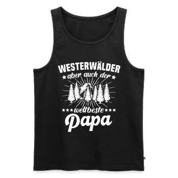 Westerwälder Papa Westerwald Vater - Männer Premium Bio Tank Top - Schwarz - Vorne - AI Model Male 178 light (178cm)