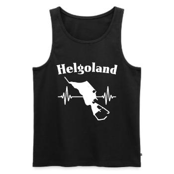 Helgoland EKG Herzlinie Helgoländer Insel Souvenir - Männer Premium Bio Tank Top - Schwarz - Vorne - AI Model Male 178 light (178cm)