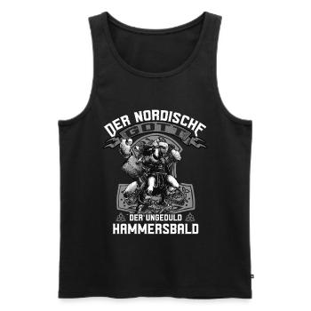Wikinger Hammersbald Viking Odin Thor Mjölnir - Männer Premium Bio Tank Top - Schwarz - Vorne - Michal (187cm)