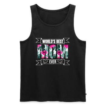 Mom - Männer Premium Bio Tank Top - Schwarz - Vorne - AI Model Male 178 light (178cm)