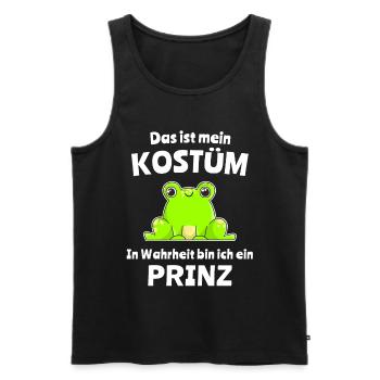 Frosch Frösche Froschkostüm Sprüche Froschprinz - Männer Premium Bio Tank Top - Schwarz - Vorne - AI Model Male 178 light (178cm)