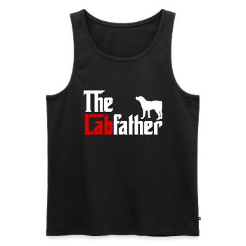 Labrador Retriever Funny The Labfather - Men's Premium Organic Tank Top - black - Front - Michal (187cm)