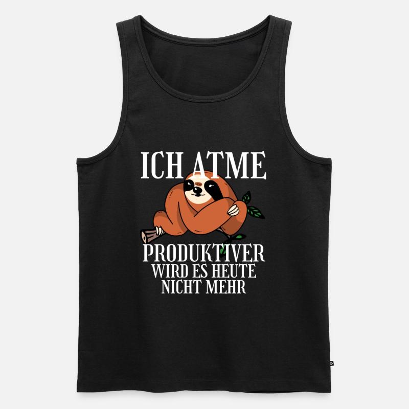 Ich Atme - Männer Premium Bio Tank Top - Schwarz