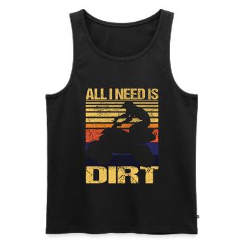 All I Need Is Dirt ATV Racing off roading - Débardeur bio Premium Homme - noir - Devant - Michal (187cm)