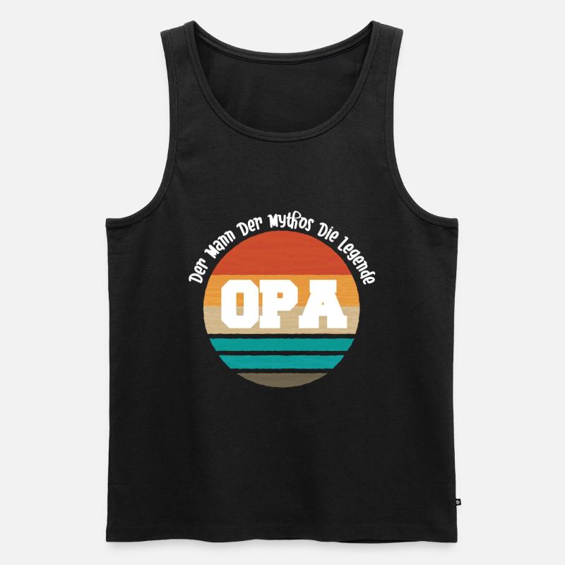 Opa - Männer Premium Bio Tank Top - Schwarz
