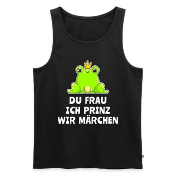 Frosch Prinz Märchen Froschkönig - Männer Premium Bio Tank Top - Schwarz - Vorne - Michal (187cm)