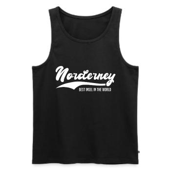 Norderney Insel Sprüche - Männer Premium Bio Tank Top - Schwarz - Vorne - AI Model Male 178 light (178cm)