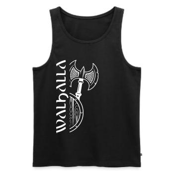 Valhalla Viking Vikings Bjoern Eisenseite - Männer Premium Bio Tank Top - Schwarz - Vorne - AI Model Male 178 light (178cm)