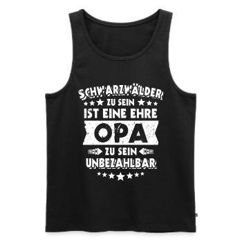 Schwarzwald Opa Schwarzwälder - Männer Premium Bio Tank Top - Schwarz - Vorne - Michal (187cm)