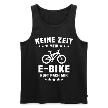 Ebike Elektrofahrrad Pedelec Ebiker - Männer Premium Bio Tank Top - Schwarz - Vorne - AI Model Male 178 light (178cm)