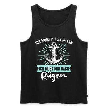 Rügen Ostsee Insel Sprüche - Männer Premium Bio Tank Top - Schwarz - Vorne - Michal (187cm)
