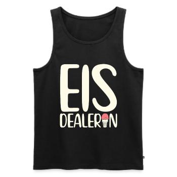 Eis Dealerin I Eiswaffeln Wassereis - Männer Premium Bio Tank Top - Schwarz - Vorne - Michal (187cm)