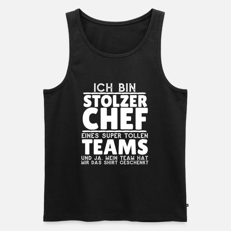 Ich bin stolzer Chef - Männer Premium Bio Tank Top - Schwarz