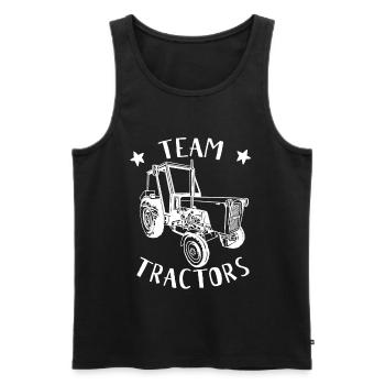 Team Tractors - Croquis d’amoureux des tracteurs - Débardeur bio Premium Homme - noir - Devant - AI Model Male 178 light (178cm)