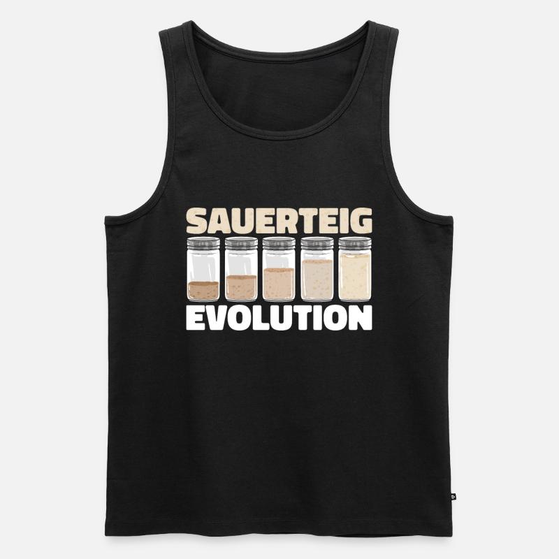 Bäcker Bäckerei Pan Sauerteig Evolution - Männer Premium Bio Tank Top - Schwarz