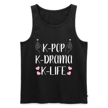 K-Drama Kdrama Drame coréen Corée Hallyu K-Drama - Débardeur bio Premium Homme - noir - Devant - AI Model Male 178 light (178cm)
