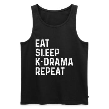 K-Drama Kdrama Drame coréen Corée Hallyu K-Drama - Débardeur bio Premium Homme - noir - Devant - AI Model Male 178 light (178cm)