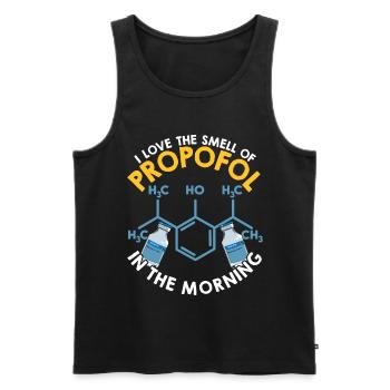 I Love The Smell Of Propofol In The Morning - Men's Premium Organic Tank Top - black - Front - Michal (187cm)