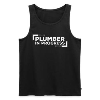 Plombier en cours Futur plombier - Débardeur bio Premium Homme - noir - Devant - Michal (187cm)