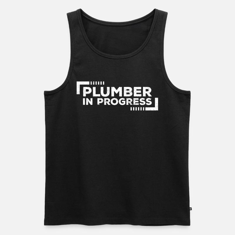Plumber In Progress Future Plumber - Männer Premium Bio Tank Top - Schwarz