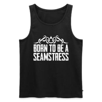 Born To Be A Seamstress - Men's Premium Organic Tank Top - black - Front - Michal (187cm)