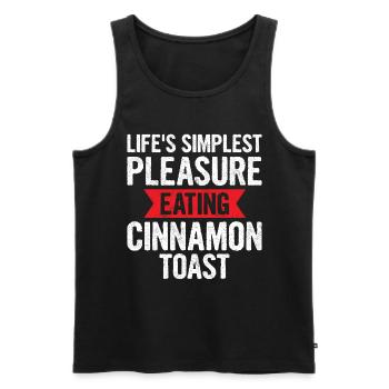 Lifes Simplest Pleasure - Men's Premium Organic Tank Top - black - Front - AI Model Male 178 light (178cm)