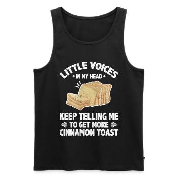Little Voices In My Head Keep Telling Me - Männer Premium Bio Tank Top - Schwarz - Vorne - AI Model Male 178 light (178cm)