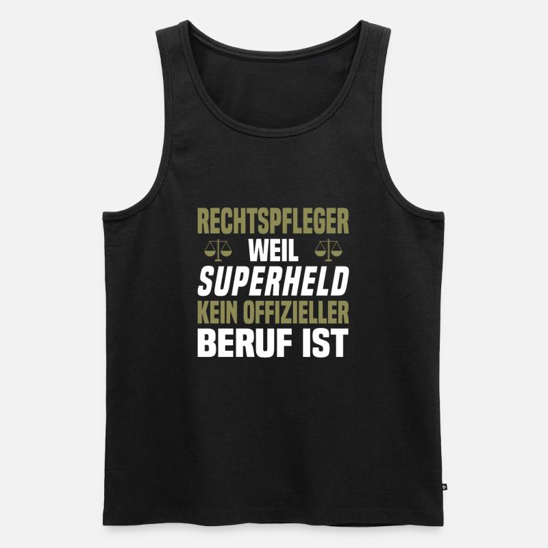 Rechtsanwaltsfachangestellter Rechtspfleger - Männer Premium Bio Tank Top - Schwarz