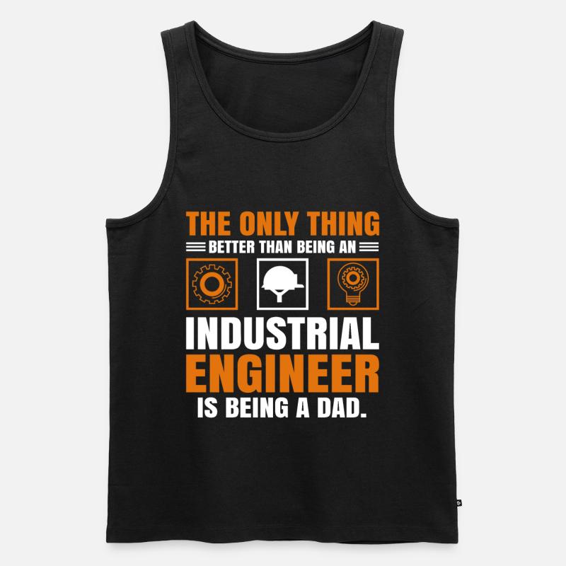 Industrial Engineer Dad - Männer Premium Bio Tank Top - Schwarz