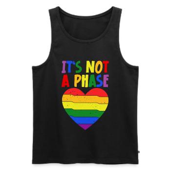 LGBTQIA+ Rainbow Flag Gay Pride It's Not A Phase - Männer Premium Bio Tank Top - Schwarz - Vorne - Michal (187cm)