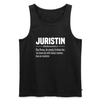 Juristin Jurastudium Staatsexamen Jurist Anwalt - Männer Premium Bio Tank Top - Schwarz - Vorne - Michal (187cm)