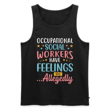 Occupational Social Workers Have Feelngs - Männer Premium Bio Tank Top - Schwarz - Vorne - AI Model Male 178 light (178cm)